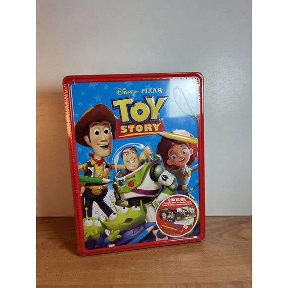 Disney Pixar Toy Story Travel Tin Coloring Books, Pencils, Poster Set - Picture 1 of 7